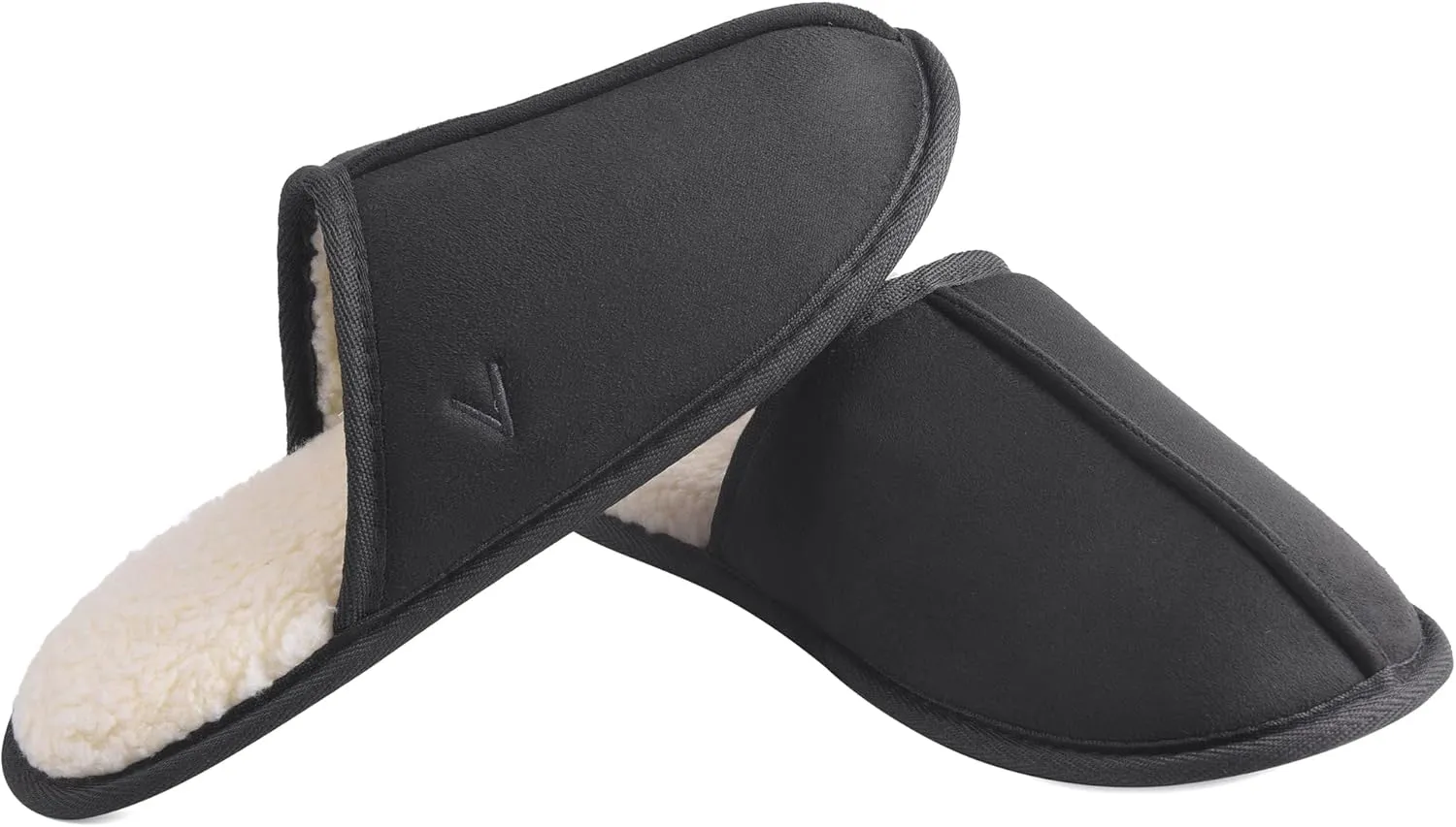 Mens Scuff Slippers Micro Suede Memory Foam Slide Clogs Slip on Indoor Outdoor House Shoes