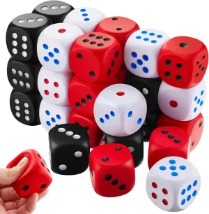 Meooeck 30 Pcs Foam Dice Stress Ball Giant Foam Dice Large Dice Big Dice Colored Dice Fake Dice Colorful Stress Toys for Teens Adults Classroom School Supplies Social Emotional Learning Anxiety Toys