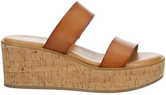 Michael By Michael Shannon Pierre - Women's Platform Open Toe Two Band Slip-On Slide Sandals