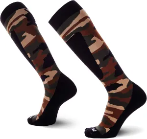 Midweight Camo Snowboard Socks – Merino Wool Winter Cold Weather OTC Ski Sock