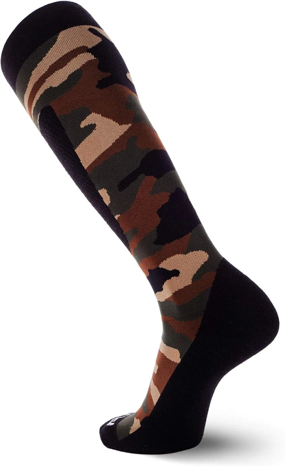 Midweight Camo Snowboard Socks – Merino Wool Winter Cold Weather OTC Ski Sock
