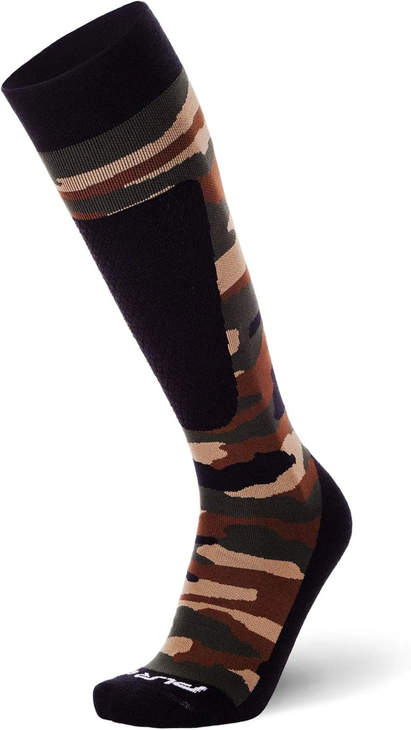 Midweight Camo Snowboard Socks – Merino Wool Winter Cold Weather OTC Ski Sock