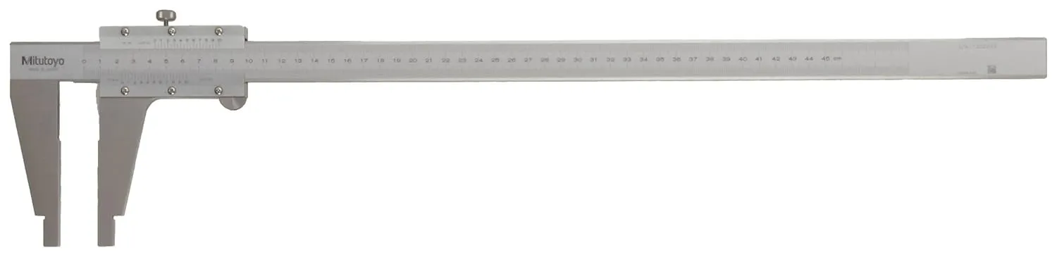 Mitutoyo 160-131 Vernier Caliper, Stainless Steel, Nib Style Jaw, 0-600mm Range,  /-0.1mm Accuracy, 0.05mm Resolution