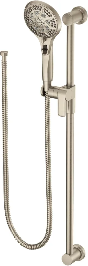 Moen 3671EPBN 5-Function Massaging Handshower with Toggle Pause, Includes 30-Inch Slide Bar and 69-Inch Hose, Brushed Nickel