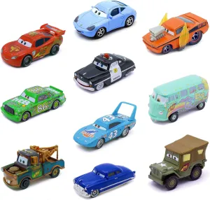 Movie Character McQueen 1:55 Scale Metal Die-Cast Mini Racers Vehicles Set,10 Pack