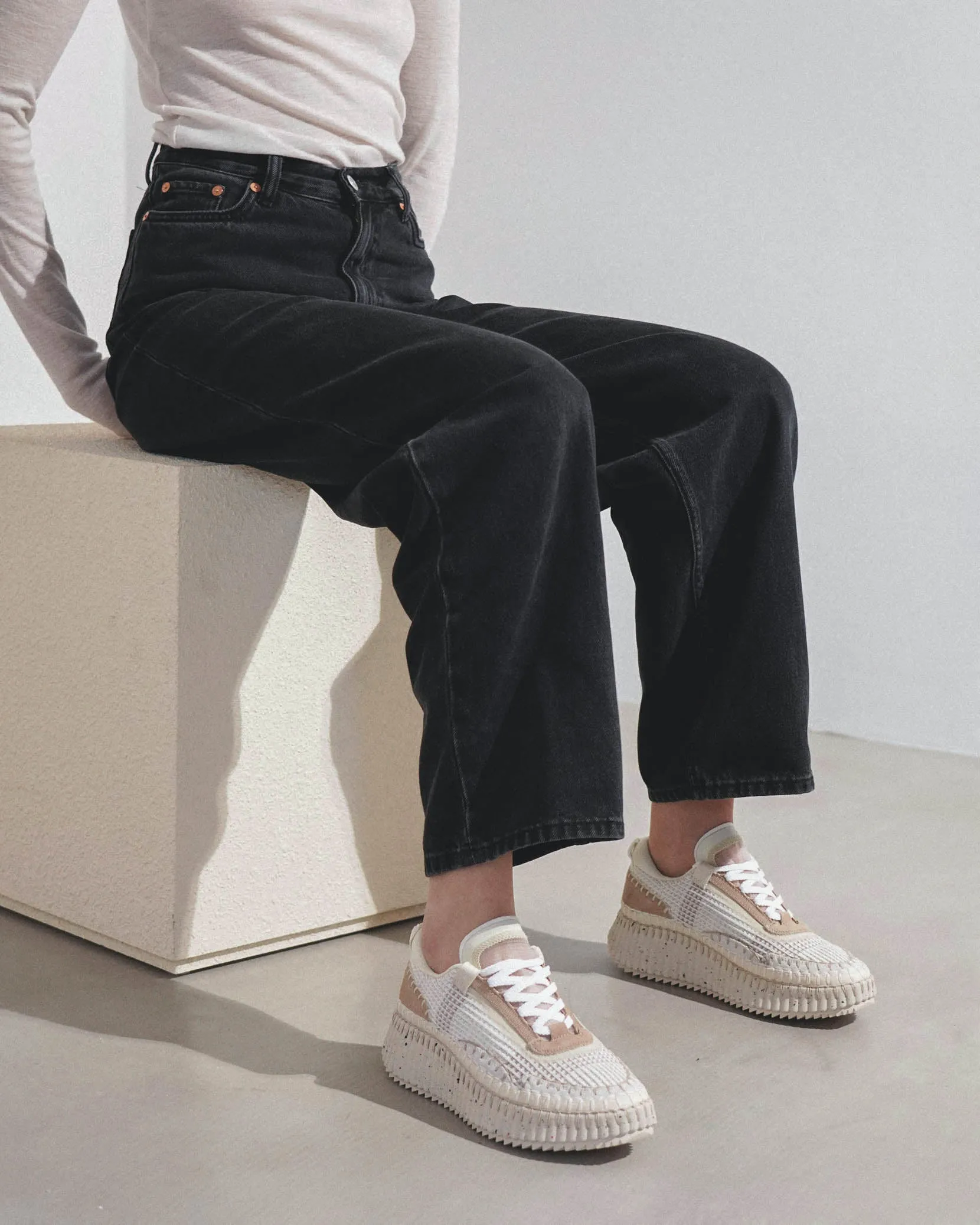 Nama beige mesh sneakers