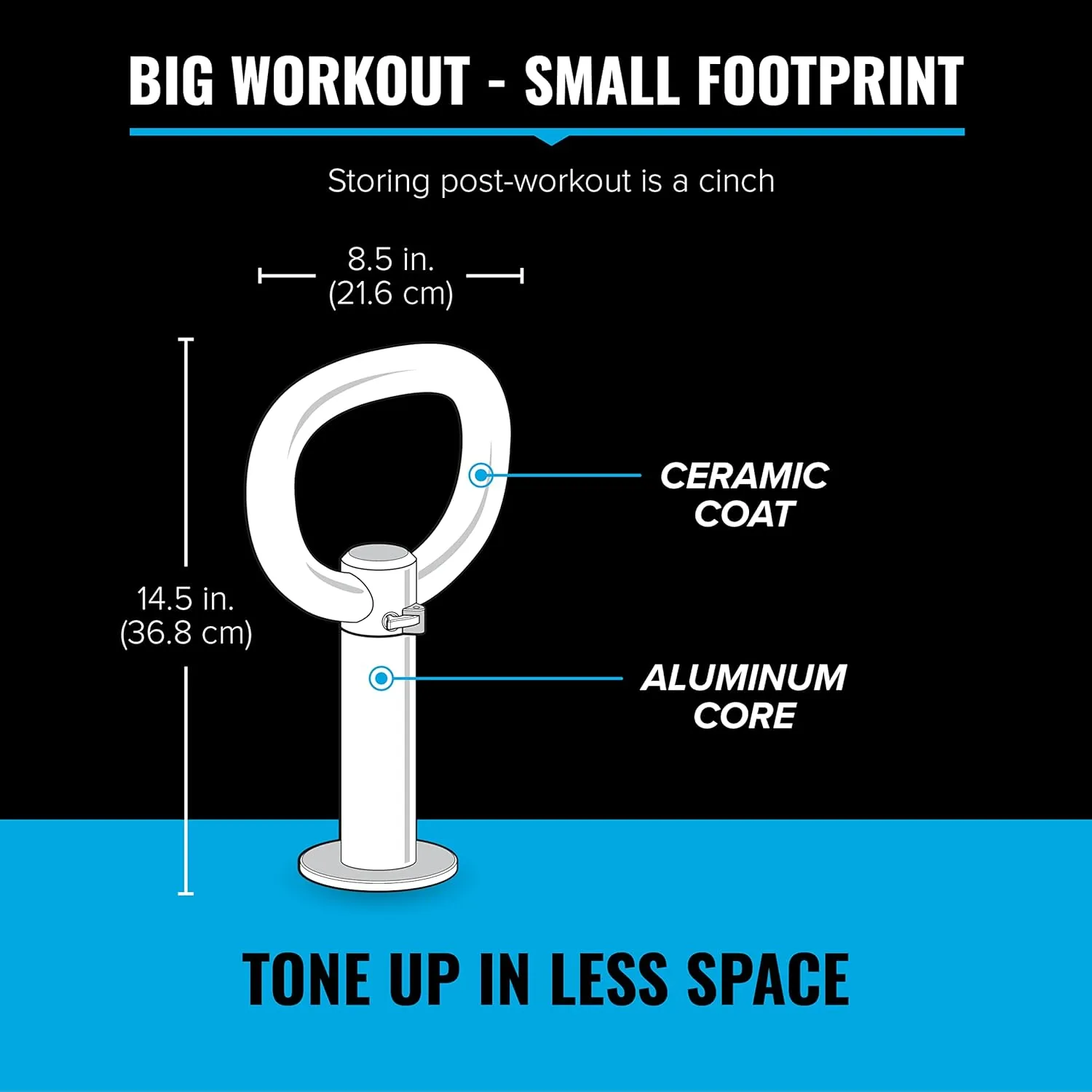 NewMe Fitness Adjustable Kettlebell Handle for Strength Training Kettlebells for Weight Plates - Home or Gym Workout- Ergonomic Design for a Comfortable, Non-Slip Grip