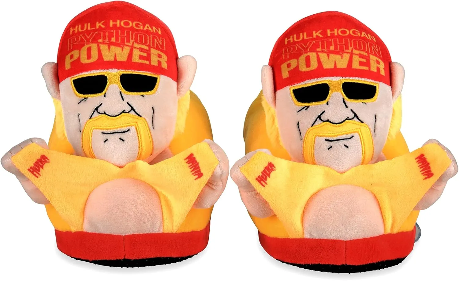 Odd Sox, Hulk Hogan, Fun Indoor Novelty Slippers, Big Fuzzy Cozy