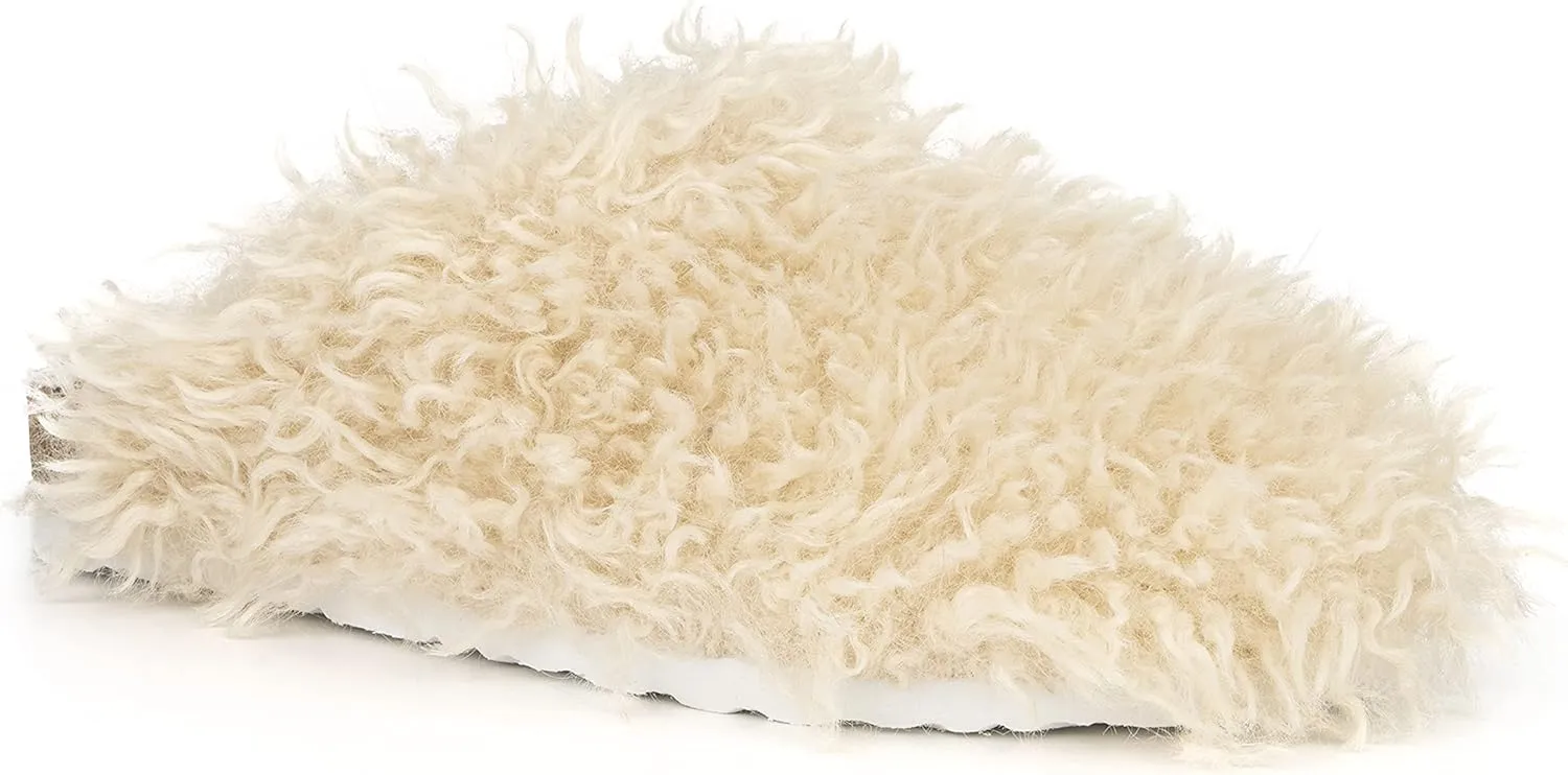 Olivia Miller Women’s Fashion Shoes, Faux Fur EVA Slippers Closed Toe Slip On Indoor Outdoor House Slides Flat Sandals