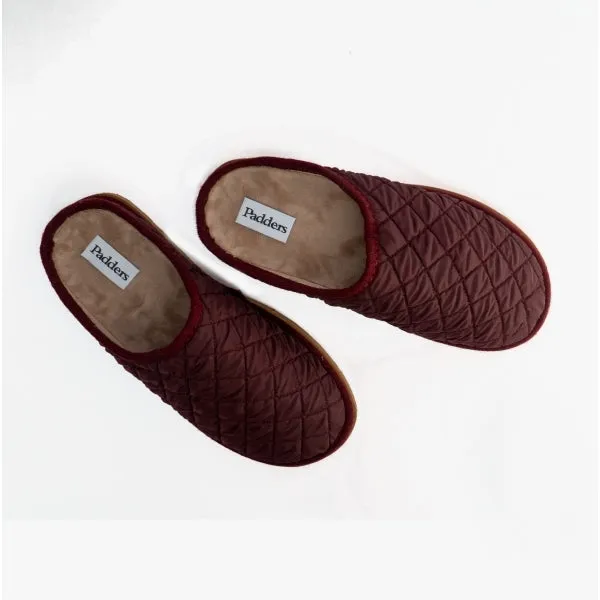 Padders THETIS Womens (EE Fit) Mule Slippers Bordo