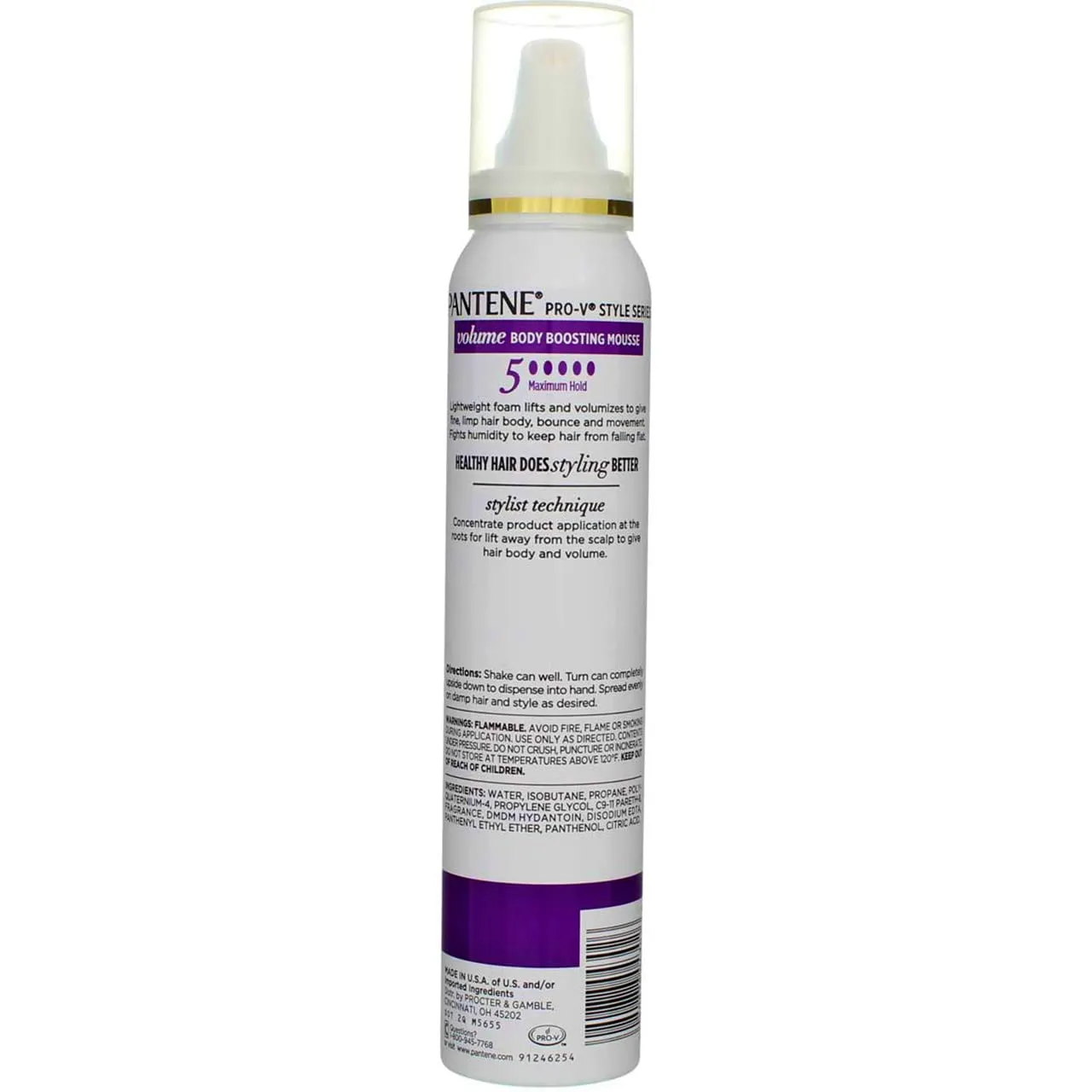 Pantene Volume Body Boosting Mousse, 6.6 oz (Pack of 12)