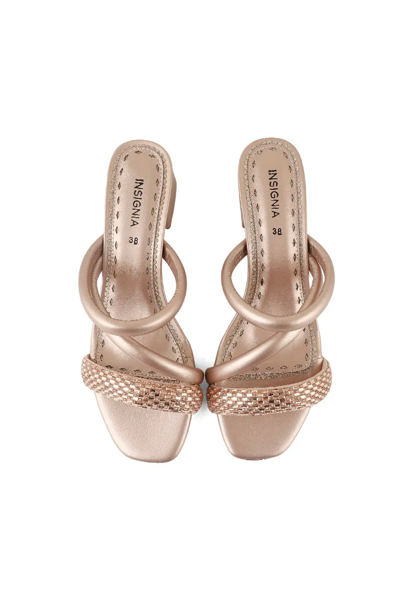 Party Wear Slip On I29240-Peach