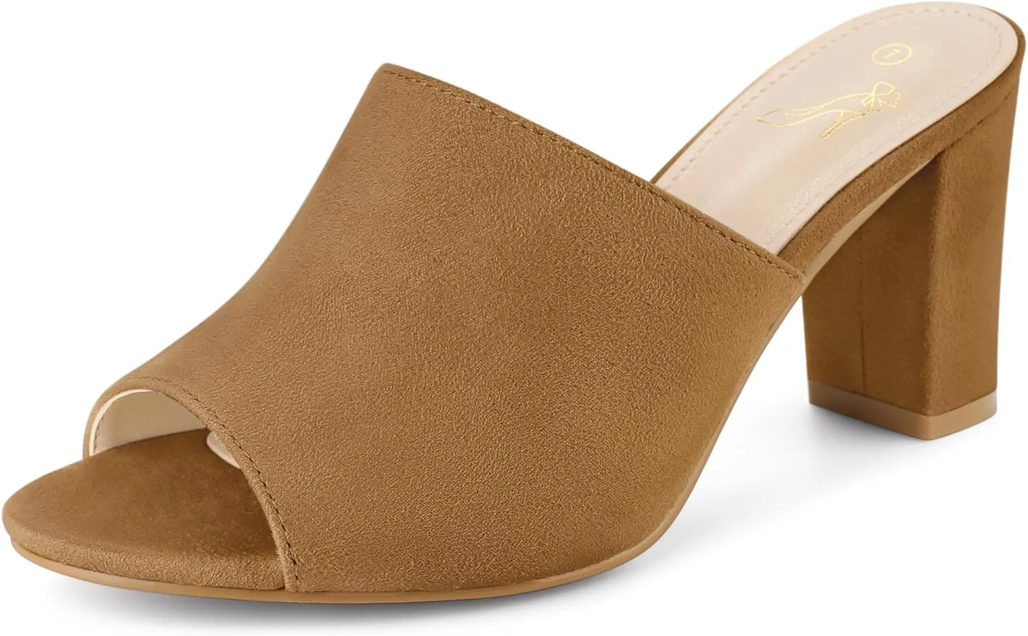 Perphy Slip on Chunky Heels Mules Slide Sandals for Women