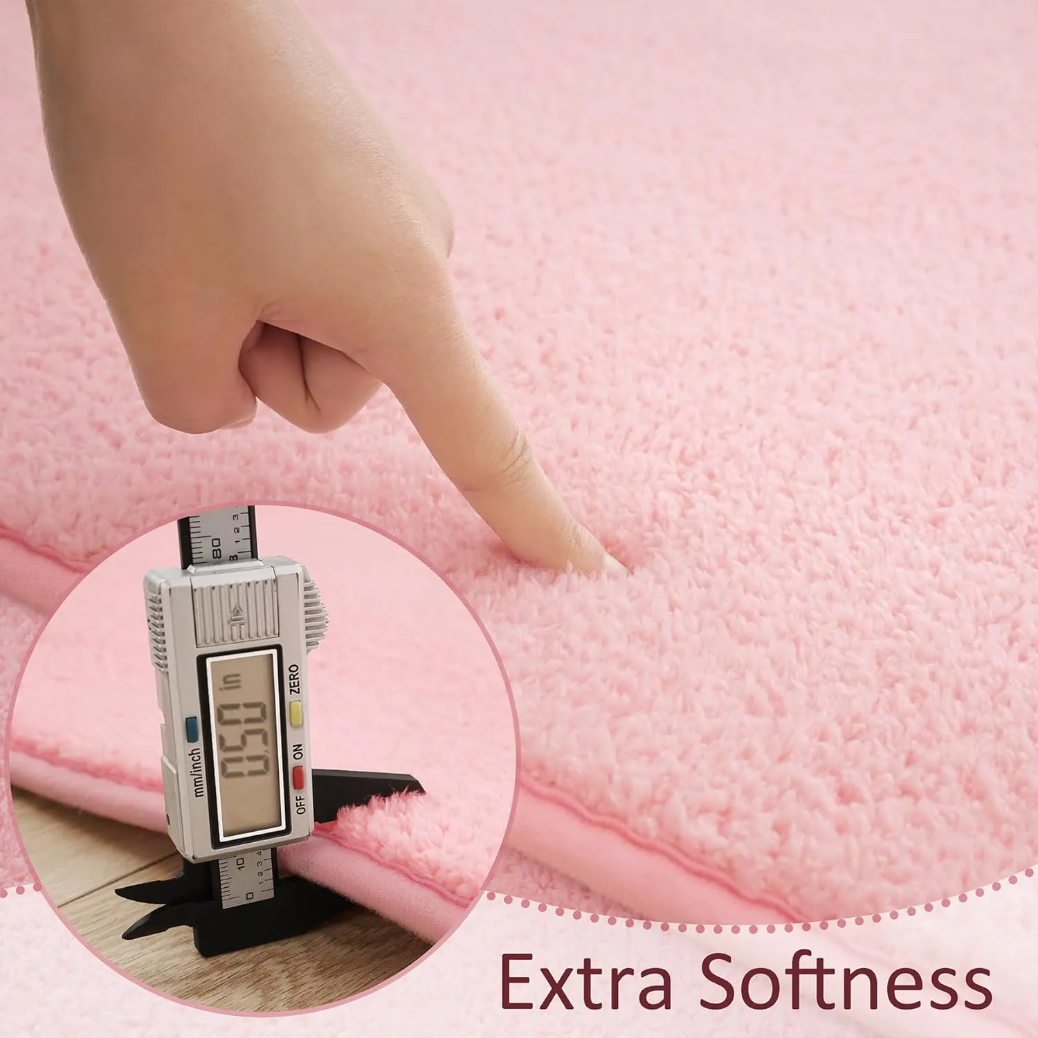 Pink Rugs for Bedroom Girls,Thicked Memory-foam Rugs for Kids Nursery Room,Light Pink Rugs for Living Room,Cute Pink Carpets 4x6,Aesthetic Dorm Apartment Area Rug Home Decor