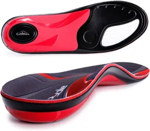 Plantar Fasciitis Insoles for Men Women, 220  Lbs Heavy Duty High Arch Support Shoe Inserts, Memory Foam Shock Absorbing Cushion for Work Boot, Flat Feet Orthotic Inserts for Foot Pain Relief