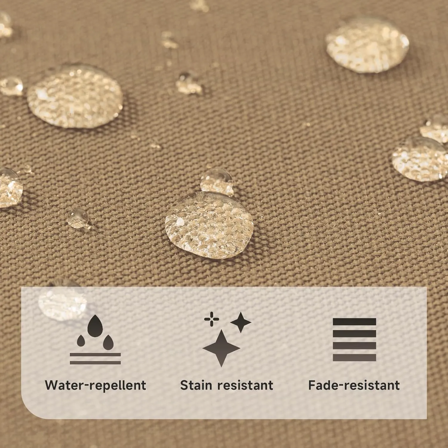 PNP FKJP 2 Pack Outdoor Chair Cushion 20" X 20" X 4", Waterproof Outdoor Seat Cushions with Non-Skid Ties, Khaki (Cushion   Cover)