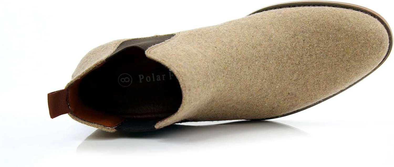 Polar Fox Barrett MPX806058 Memory Foam Classic Vegan Leather Chelsea Business Casual Chukka Boots