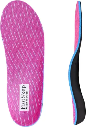 Powerful Original High Arch Support Insoles Memory Foam Shock Absorption Orthotics Plantar Fasciitis Flat Feet Over-Pronation Inserts Relieve Foot Pain