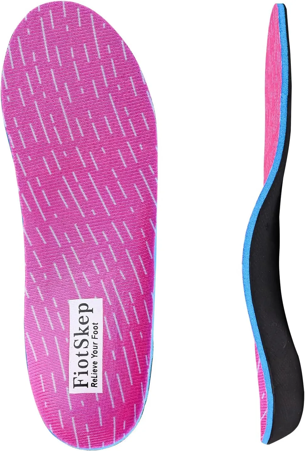 Powerful Original High Arch Support Insoles Memory Foam Shock Absorption Orthotics Plantar Fasciitis Flat Feet Over-Pronation Inserts Relieve Foot Pain