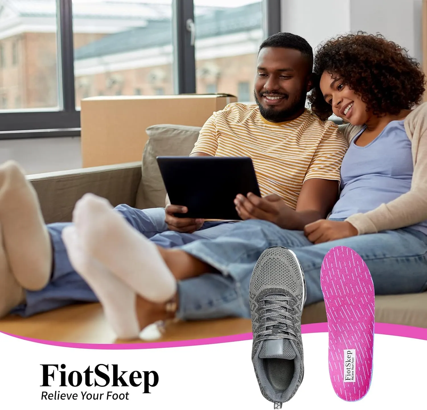 Powerful Original High Arch Support Insoles Memory Foam Shock Absorption Orthotics Plantar Fasciitis Flat Feet Over-Pronation Inserts Relieve Foot Pain