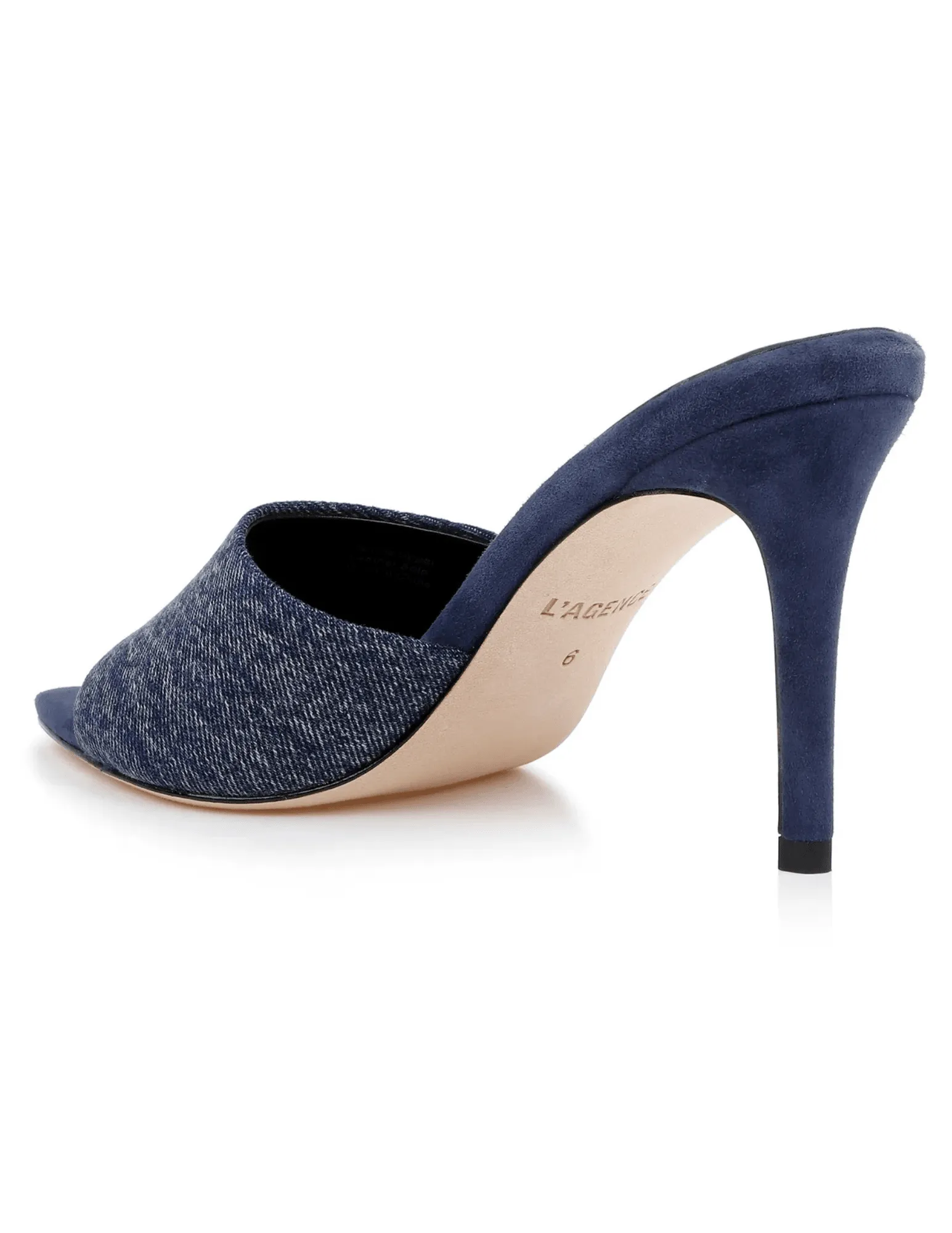 PRE-ORDER-L'Agence Lolita Denim Mule Sandal