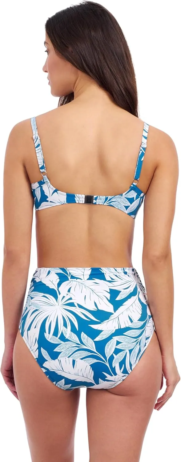 Profile by Gottex Malaya Tropical Leaf Print Women’s Swim Bikini Bathing Top with Underwired D Cup and Adjustable Straps
