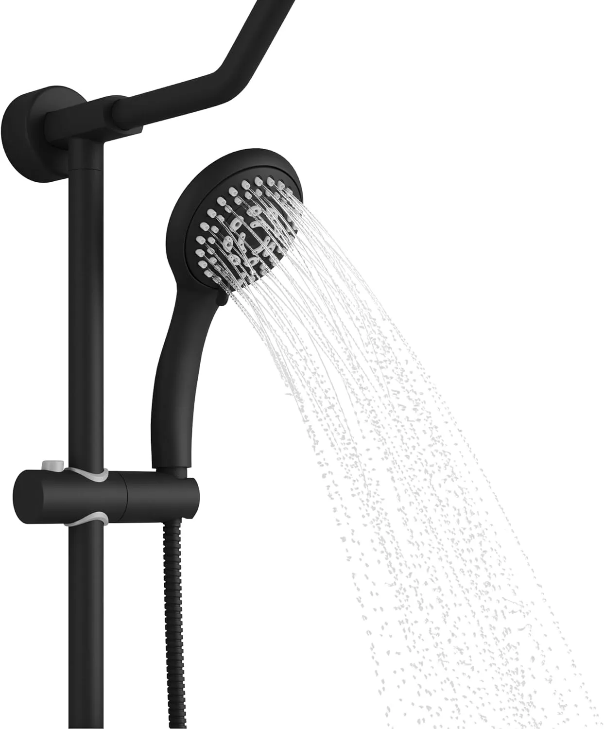 PULSE ShowerSpas 1011-lll-MB Kauai III Shower System, with 8" Rain Showerhead, 5-Function Hand Shower, Adjustable Slide Bar and Soap Dish, Matte Black Finish