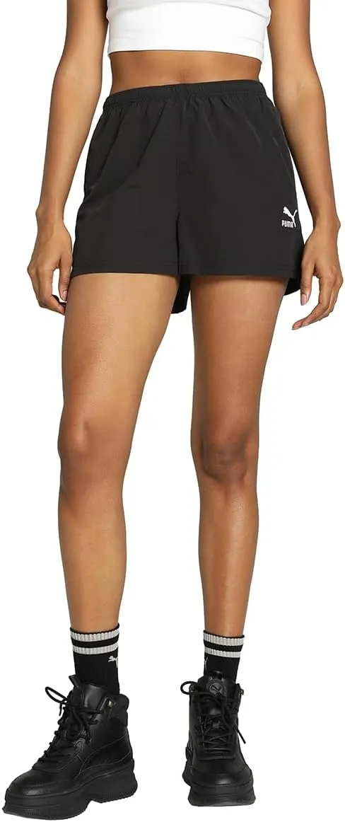 Puma Womens Classics A-Line Shorts Athletic Bottoms Casual Comfort Technology - Black - Size XS