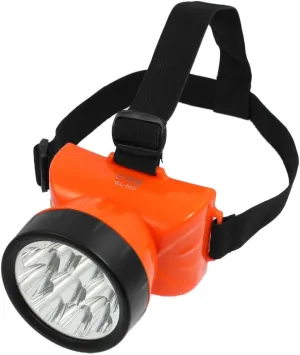 Qtqgoitem US Plug AC 110V 220V 9 LEDs Head Torch Orange w Charging Cable (Model: fe8 7f9 082 907 a60)
