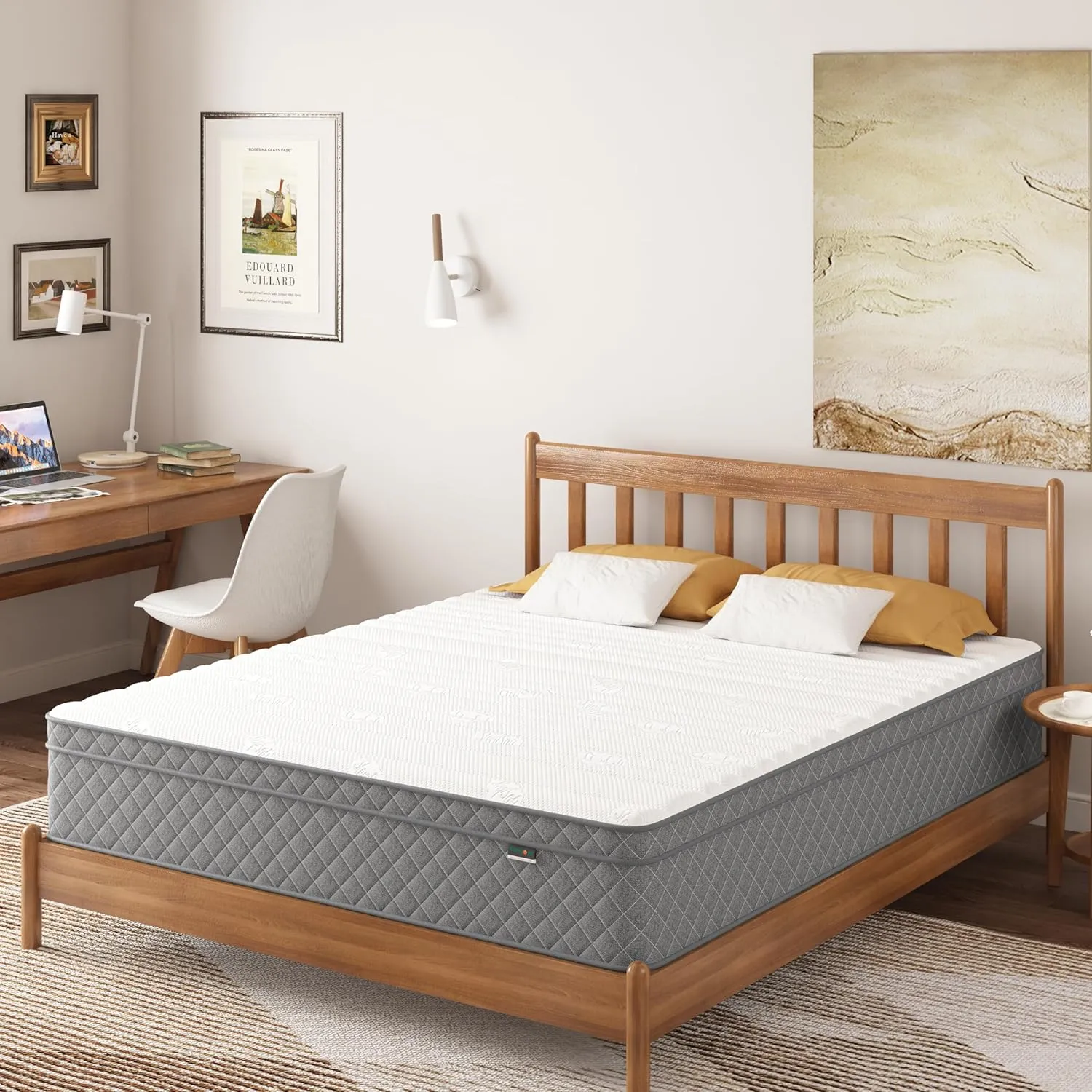 Queen Mattress, 12 Inch Cooling-Gel Memory Foam and Pocket Spring Hybrid Mattress, Queen Bed Mattress in a Box, CertiPUR-US Certified, Medium Firm, Queen Size Mattress