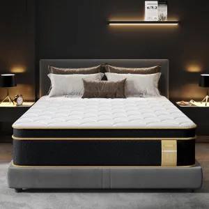 Queen Mattress, 12 Inch Gel Memory Foam Hybrid Mattress Queen Size Bed in a Box, Pressure & Pain Relief, Medium Firm, Individual Pocket Spring, Edge Support, CertiPUR-US