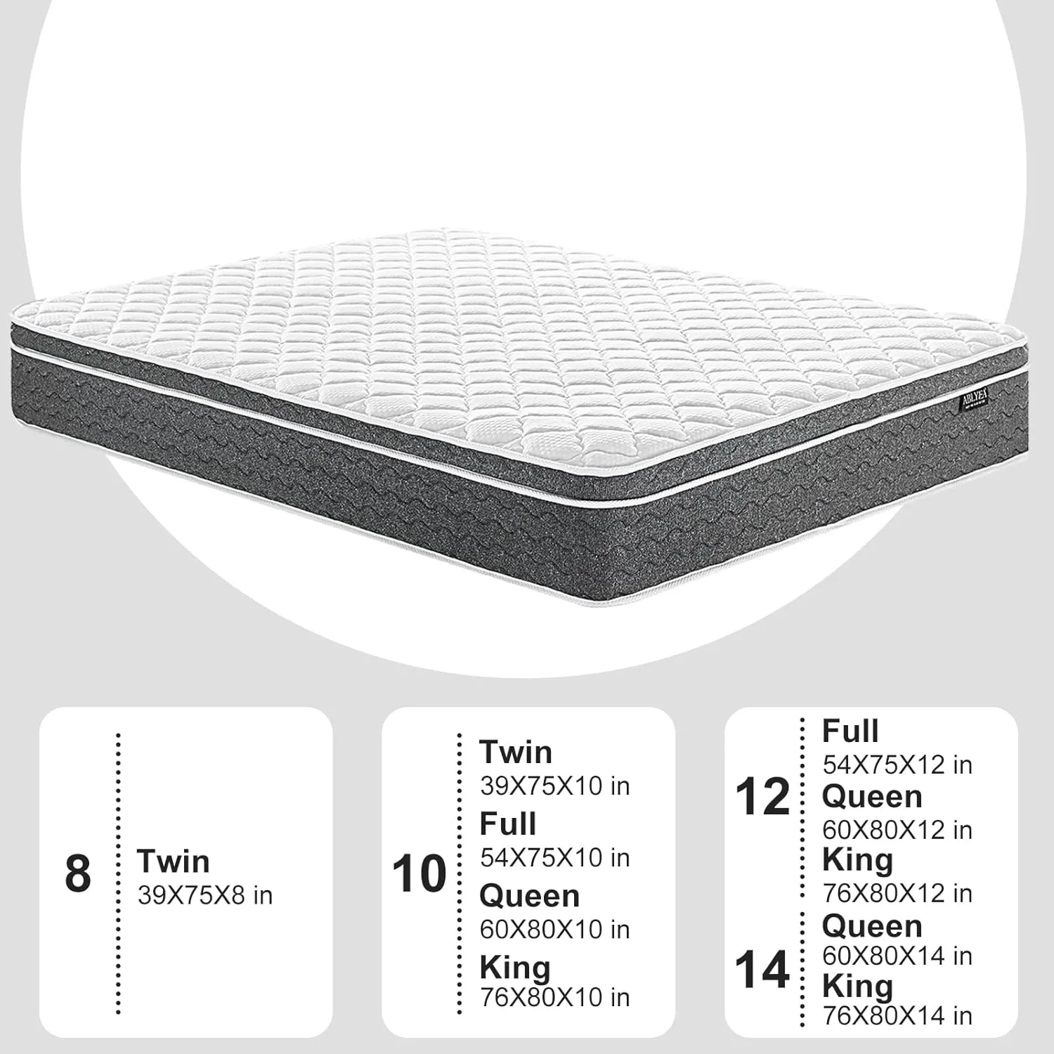 Queen Mattress 12 Inch Hybrid Mattress Queen Size - Memory Foam & Individually Pocket Coils Springs | Pressure Relief | Motion Isolation, Edge Support | CertiPUR-US Certified | Medium Firm