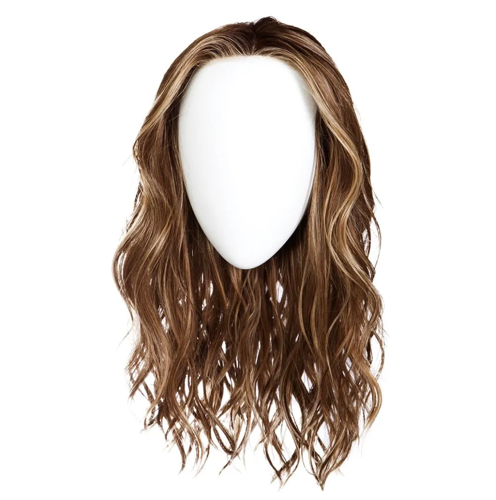 Raquel Welch Selfie Mode Wig with Long Wavy Layers, Memory Cap lll and Lace Front, Average Cap Size, RL11/25 Golden Walnut