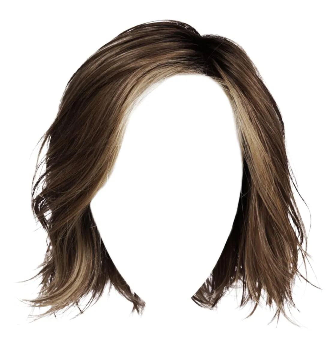 Raquel Welch Unfiltered Lace Front & Monofilament Top Synthetic Wig, Chin Length, Average Cap, SS8/12 Shaded Iced Mocha