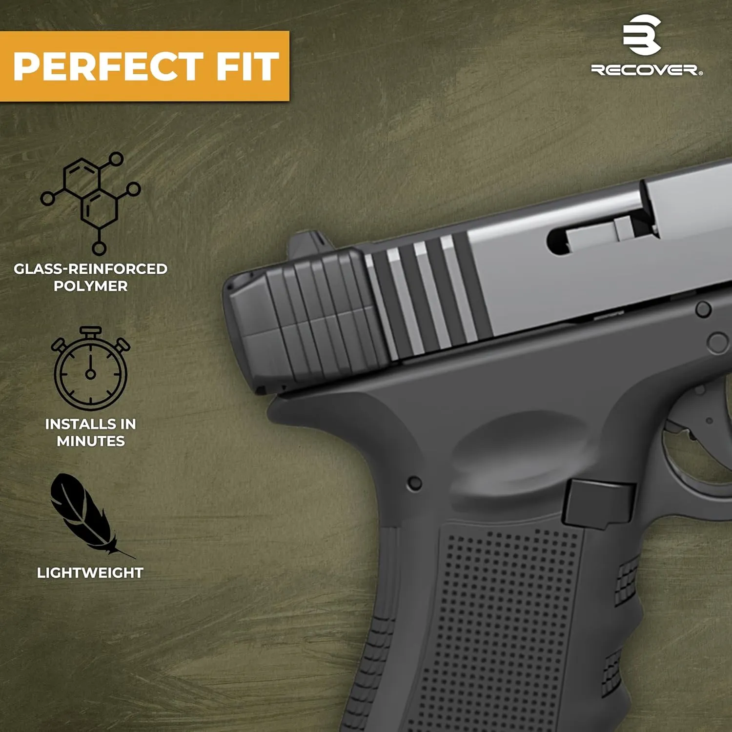 Recover Tactical Slide Rack Assist 10 Versions Available Compatible with Most Glock Models, Also for Shield and M&P Models