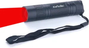 Red Light Flashlight, Zoomable Single Mode Red LED Flashlights for Astronomy, Aviation, Night Vision