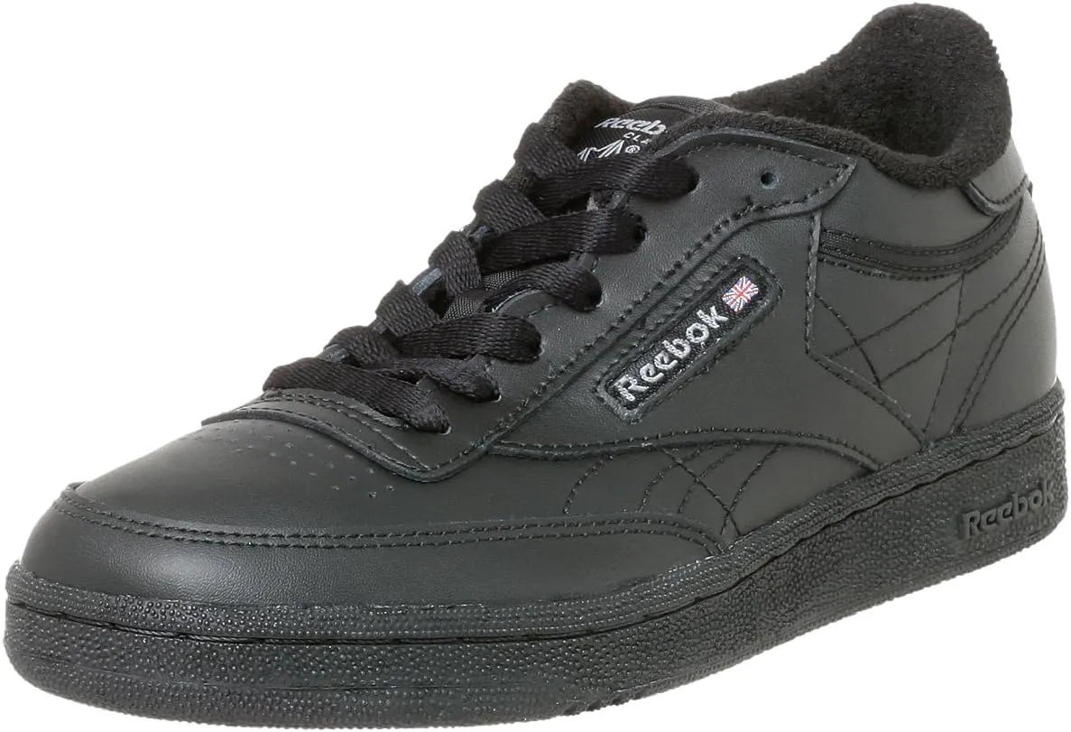 Reebok Big Kid Club C Sneaker,Black/Charcoal,5 M US Big Kid