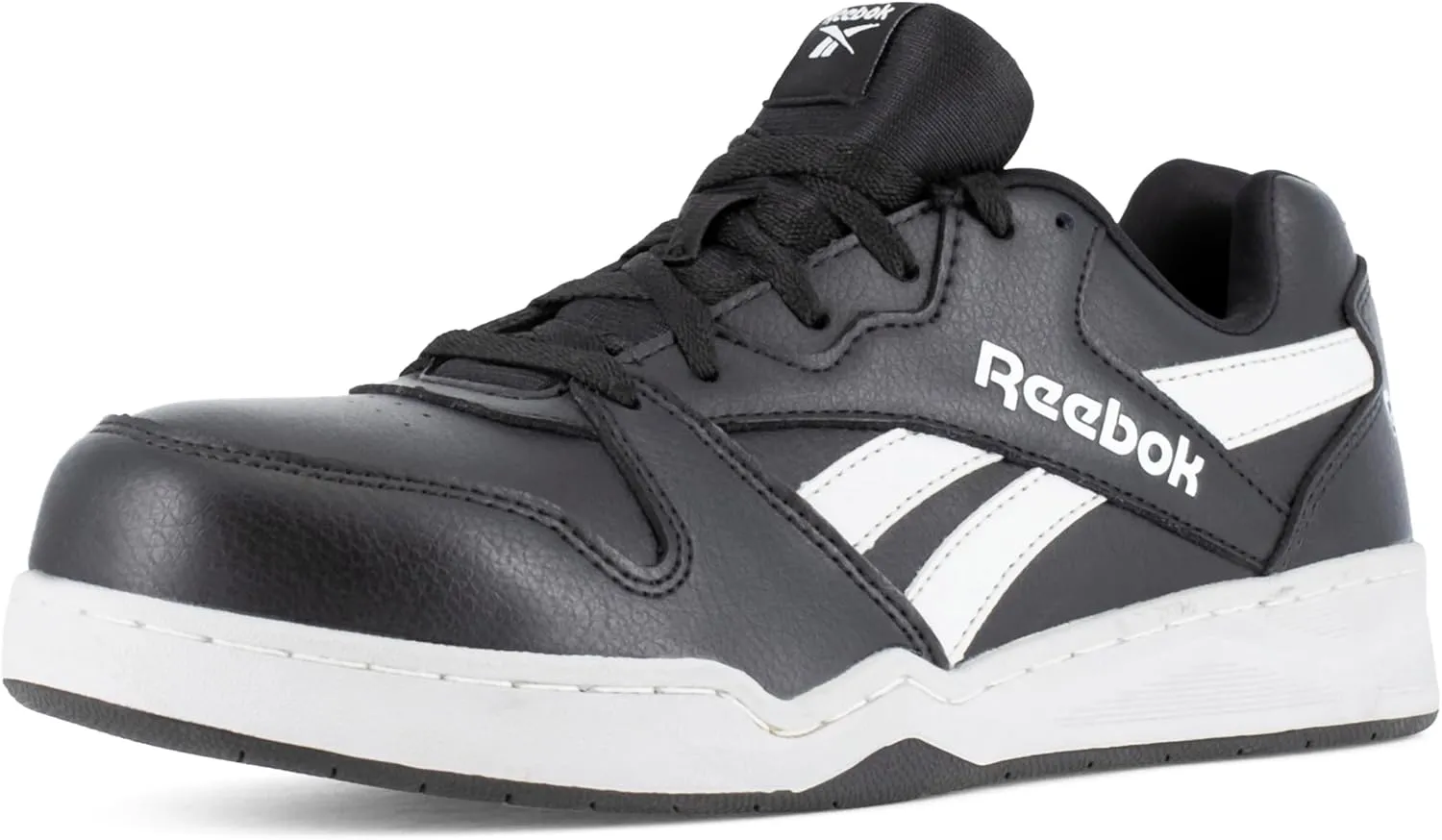 Reebok Men's Rb4162 Bb4500 Safety Composite Toe Low Cut Work Sneaker Black and White