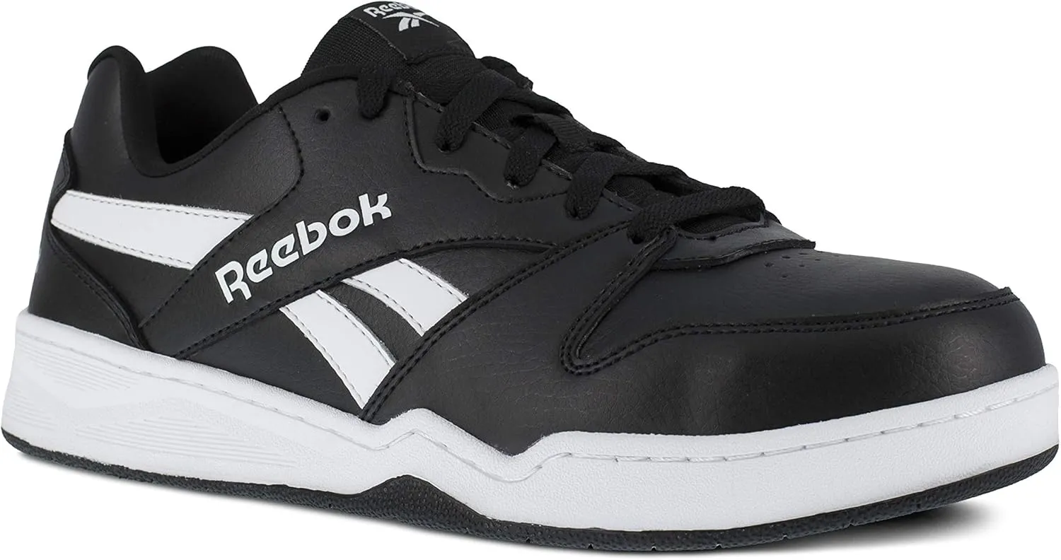 Reebok Men's Rb4162 Bb4500 Safety Composite Toe Low Cut Work Sneaker Black and White