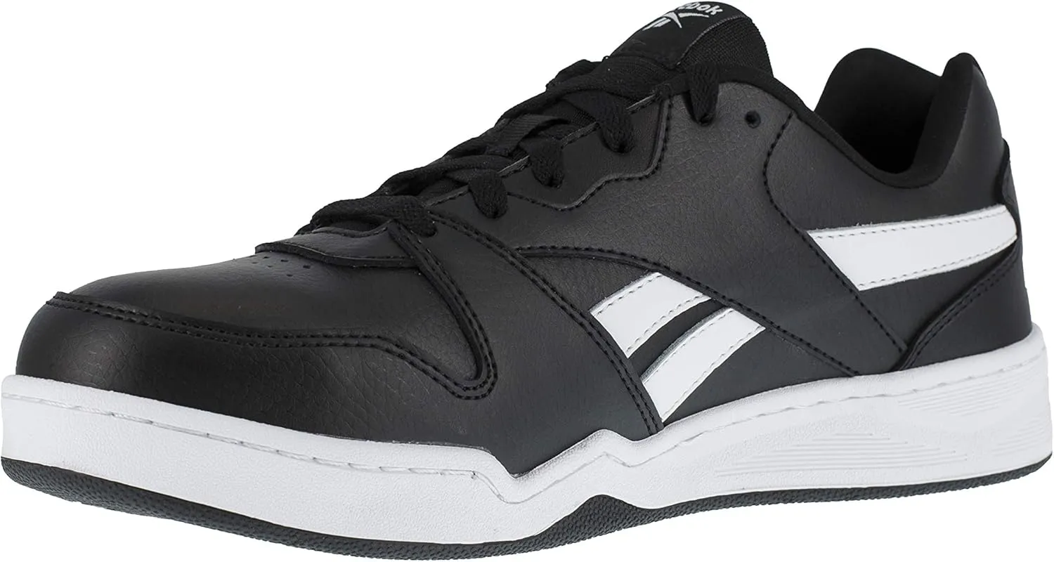 Reebok Men's Rb4162 Bb4500 Safety Composite Toe Low Cut Work Sneaker Black and White