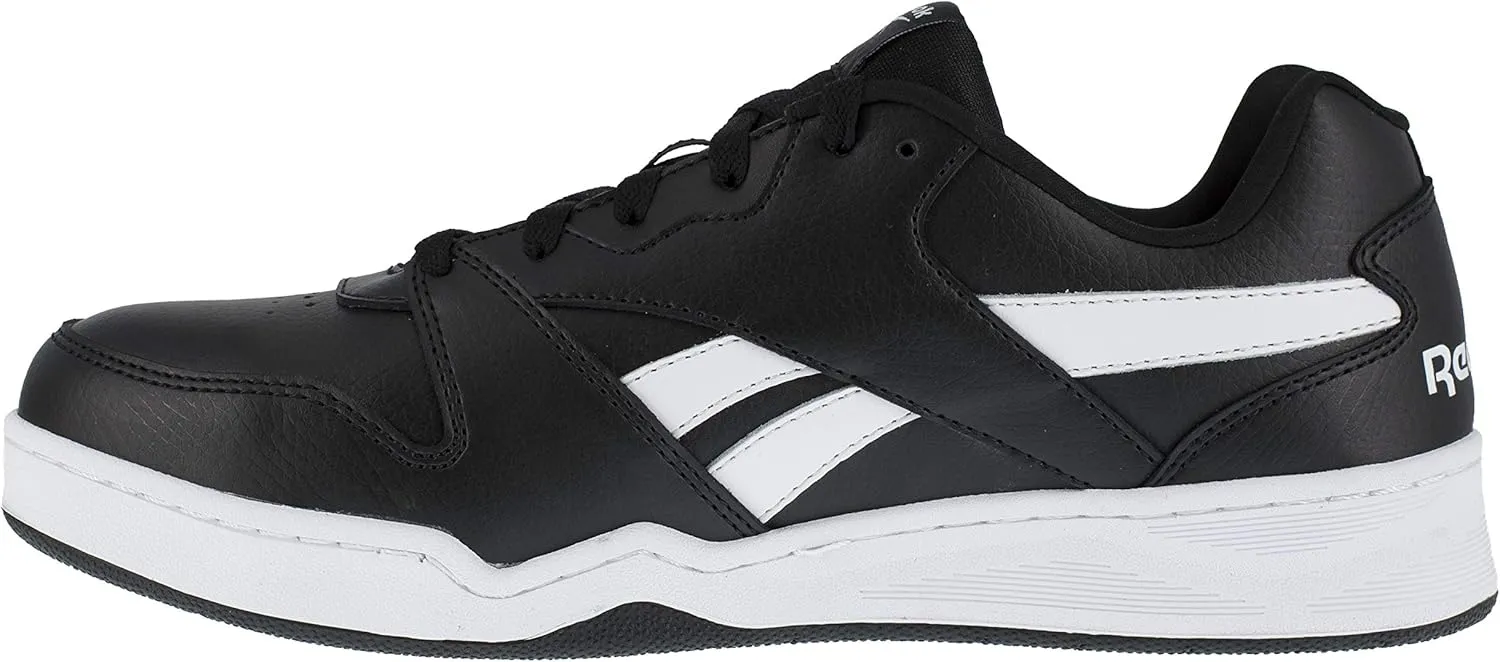 Reebok Men's Rb4162 Bb4500 Safety Composite Toe Low Cut Work Sneaker Black and White