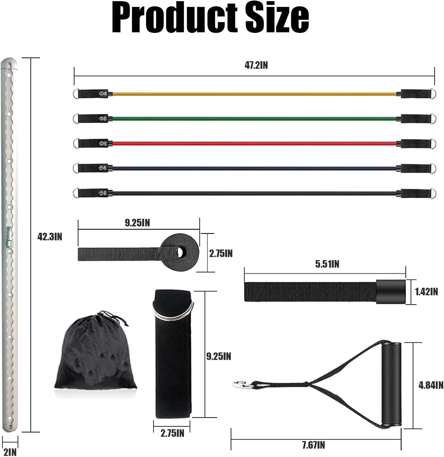 Resistance Band Wall Anchor - Adjustable Resistance Bands Anchor Exercise Equipment with Rails, Cars and 10-150LBS Exercise Bands Set