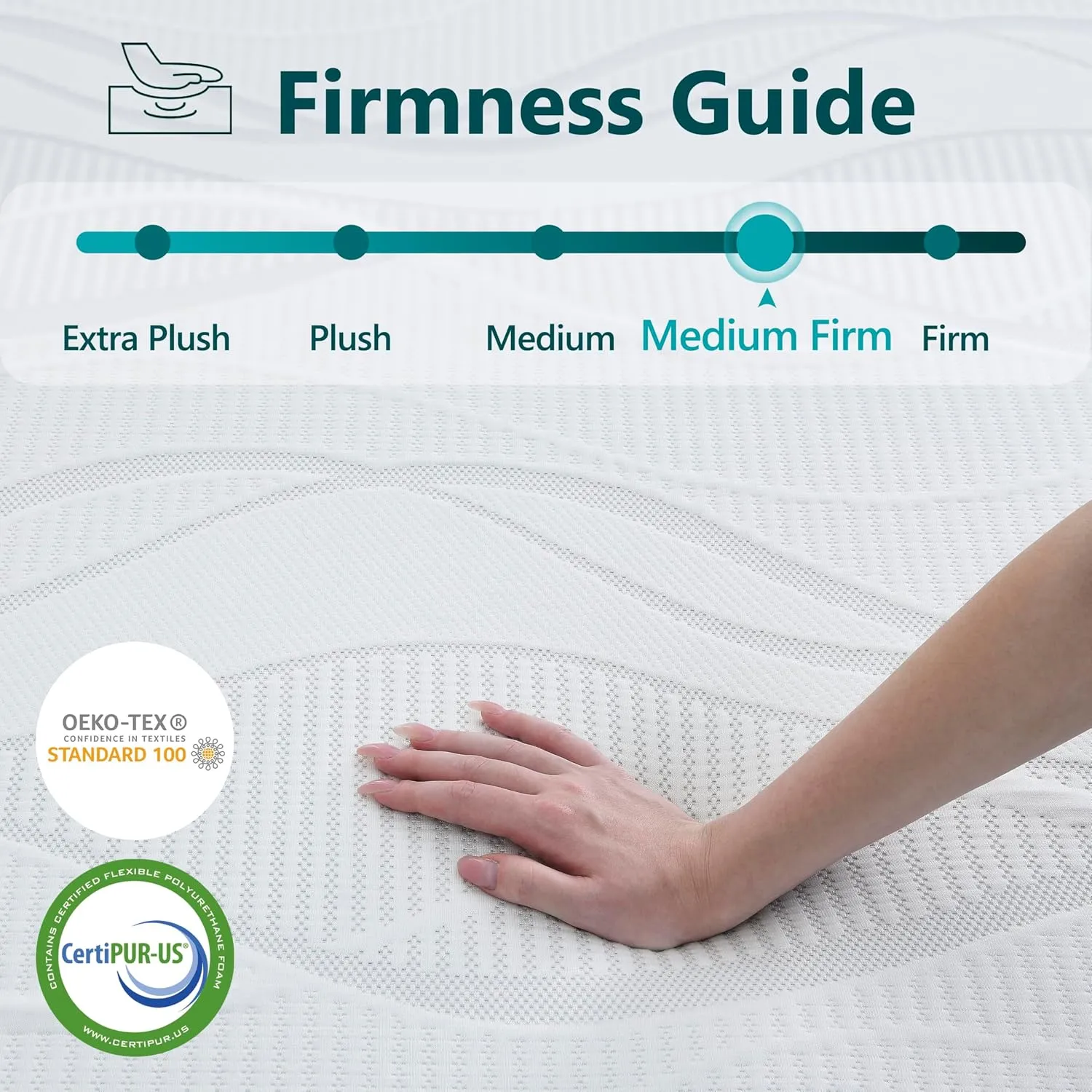 Rest Only King Size Mattress for Pressure Relief, 12 Inches Cooling Gel Memory Foam Hybrid Mattress, King Mattress in a Box with Individual Pocket Spring for Motion Isolation, Medium Firm