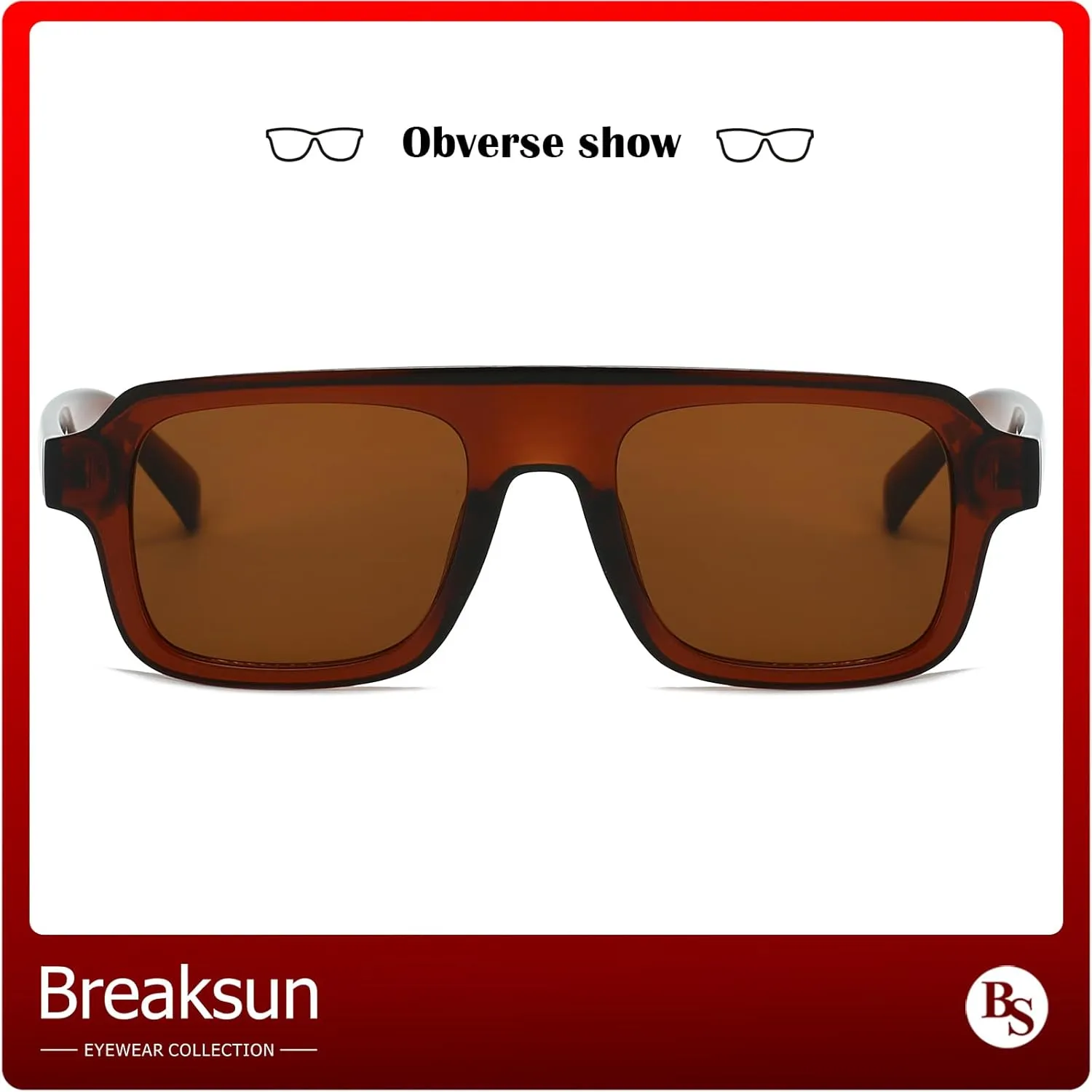 Retro Square Sunglasses for Women Men Trendy Thick Frame Square Aviator Sun Glasses 70s Vintage Shades