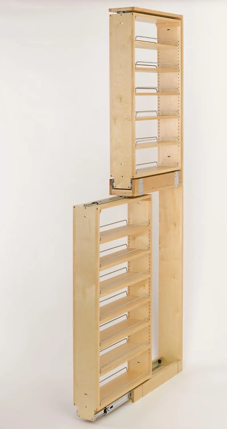 Rev-A-Shelf Wood Tall Filler Pull Out Organizer for New Kitchen Applications