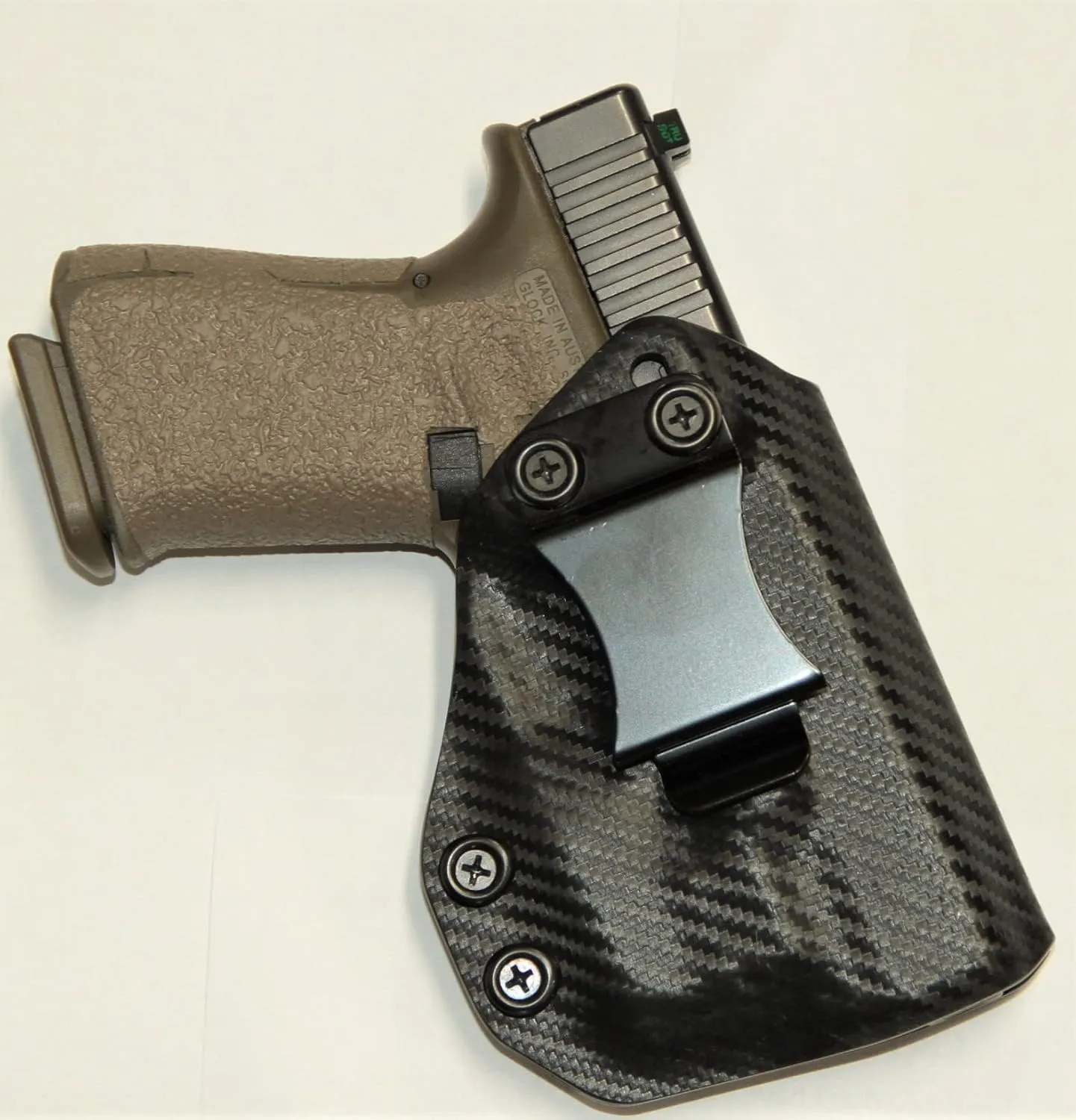 REVKEL Custom Kydex Molded IWB Holster Compatible with Sig Sauer P365 with Crimson Trace LG-422. Black Right Hand Draw. Hand Crafted in The USA.
