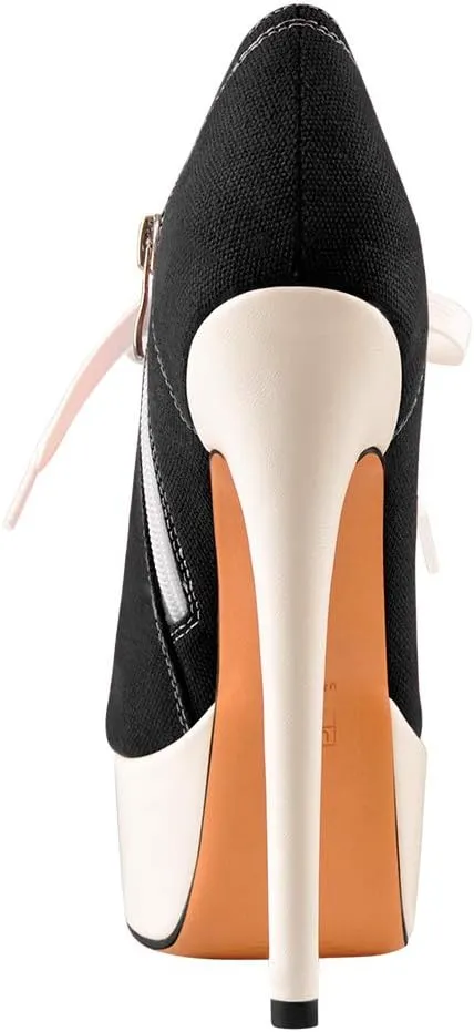 Richealnana Women's Canvas Ankle Boots Platform Low Top Fashion Sneaker