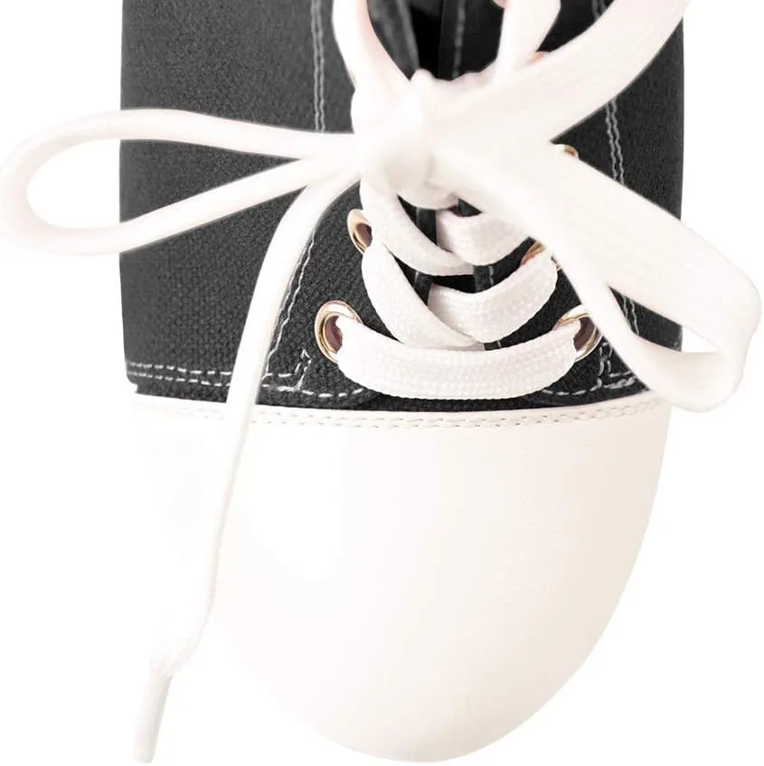 Richealnana Women's Canvas Ankle Boots Platform Low Top Fashion Sneaker
