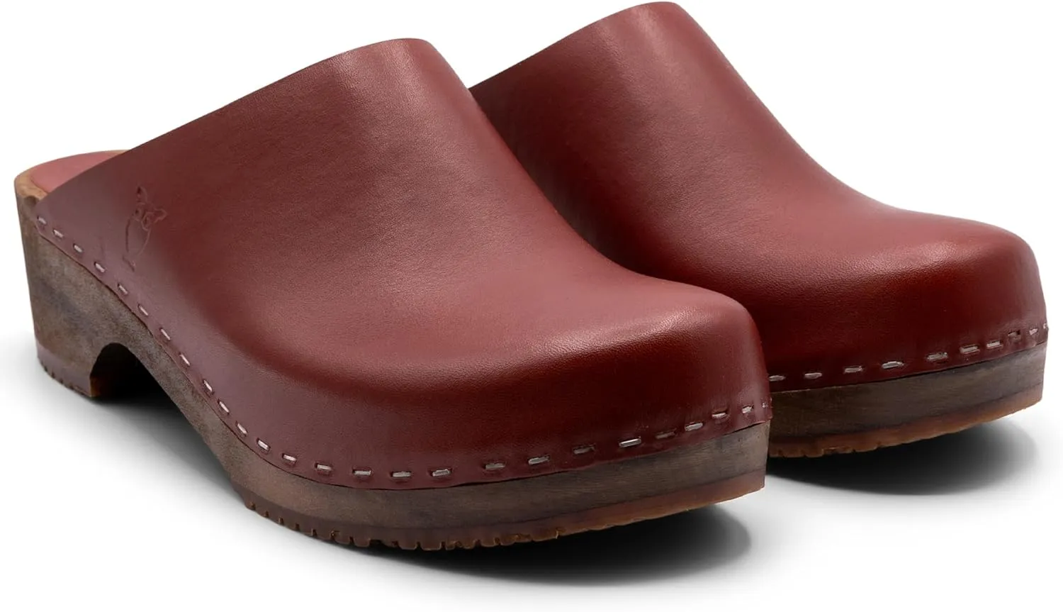 Sandgrens Handmade Swedish Wood Clogs for Women, Low Heel Mule | Austin