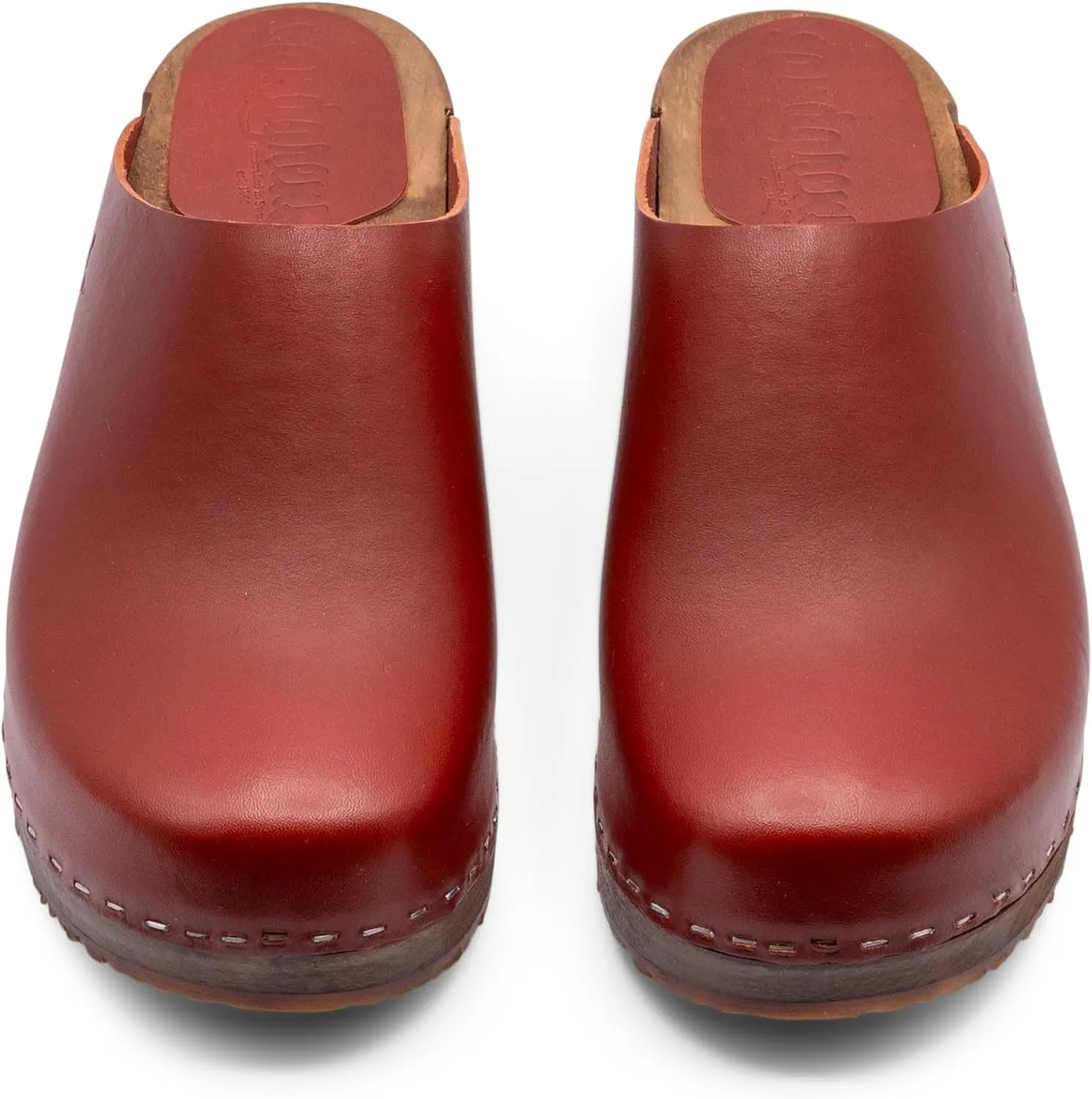 Sandgrens Handmade Swedish Wood Clogs for Women, Low Heel Mule | Austin